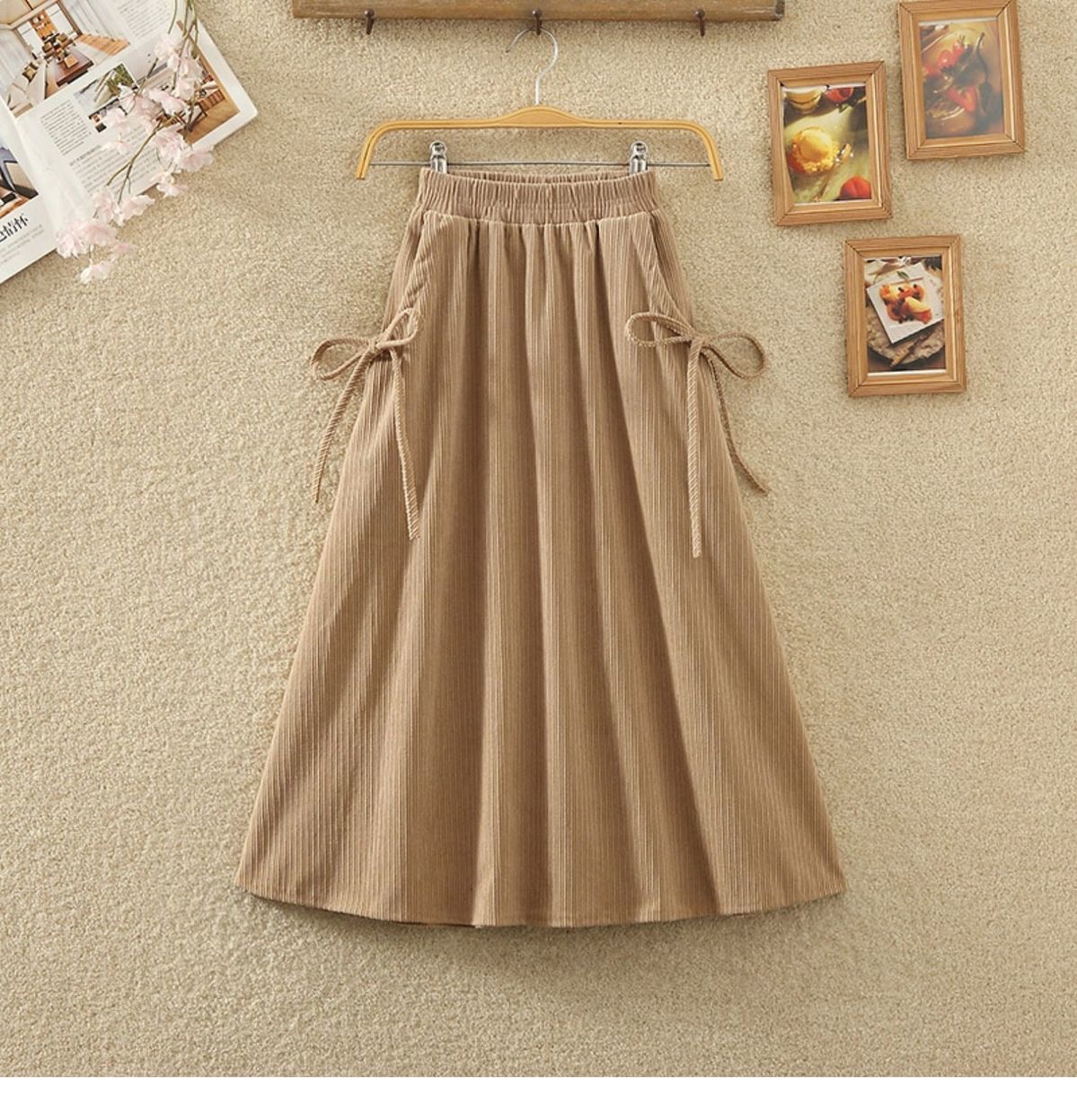 2024 Bow Pocket A-line Long Dress